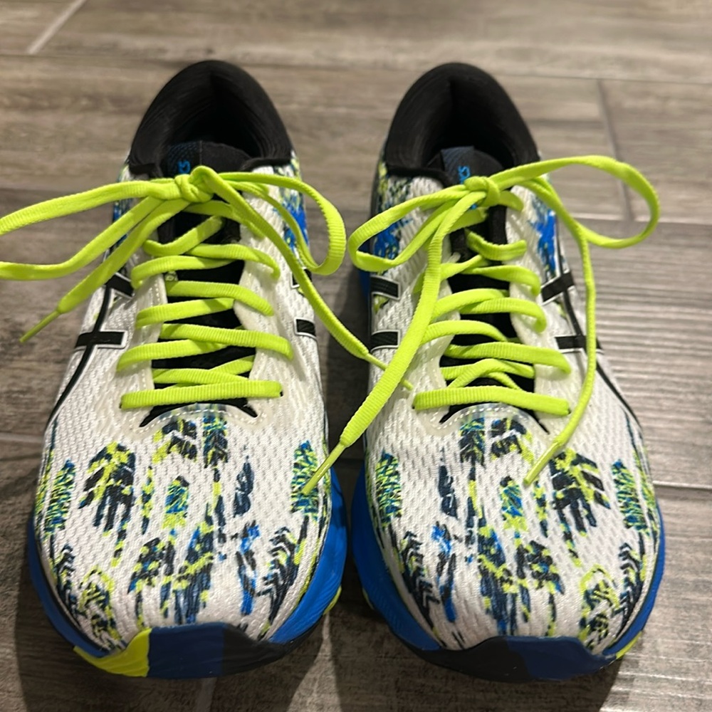 Asics gel nimbus 24 - White, Black, Neon Yellow, Blue